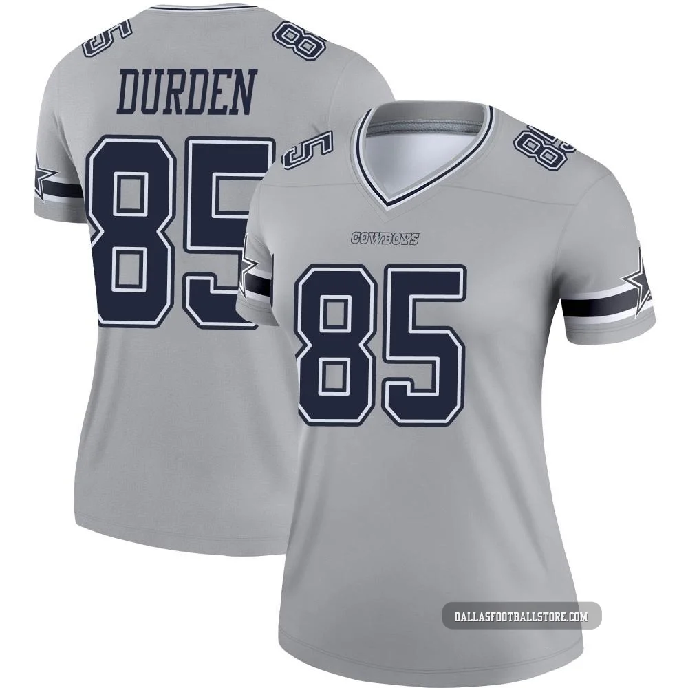 David Durden Dallas Cowboys ＃85 Legend Women's Gray Inverted Jersey