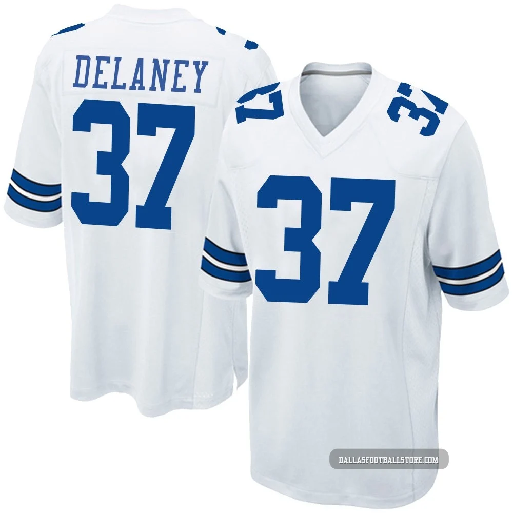 Dee Delaney Dallas Cowboys ＃37 Game Men's White Jersey