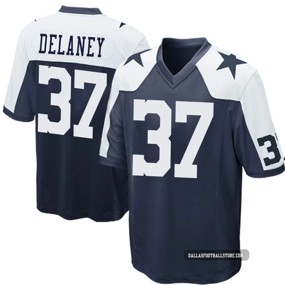 Dee Delaney Dallas Cowboys ＃37 Game Youth Navy Blue Throwback Jersey