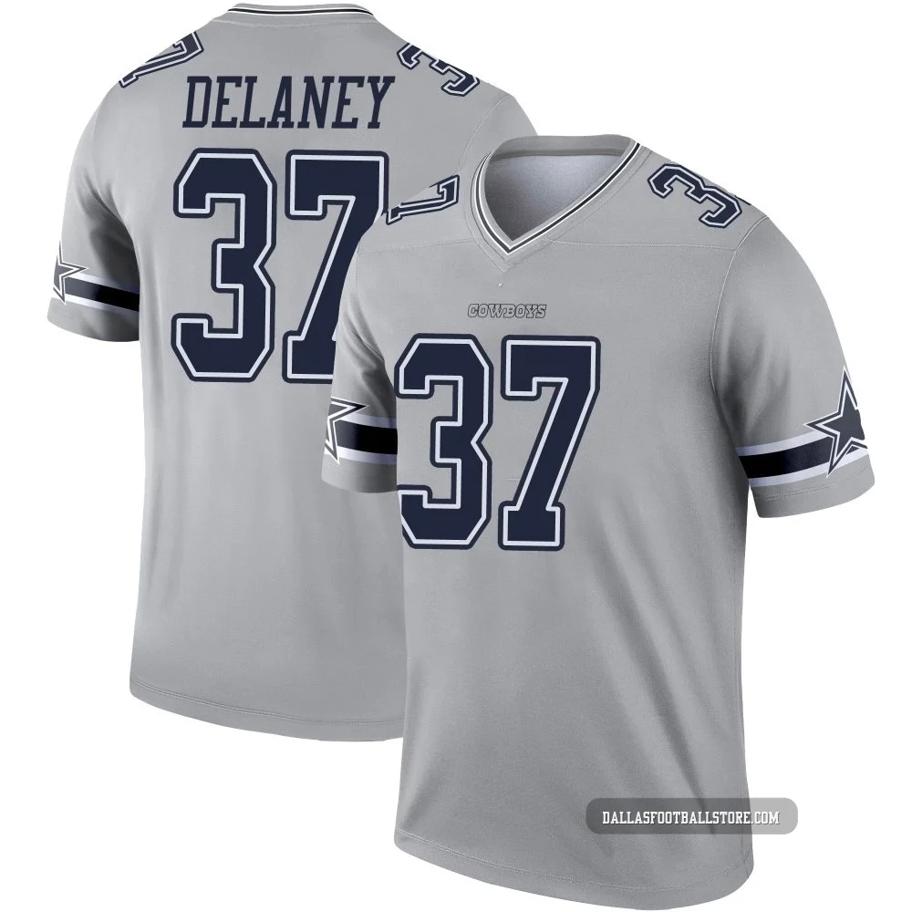 Dee Delaney Dallas Cowboys ＃37 Legend Youth Gray Inverted Jersey