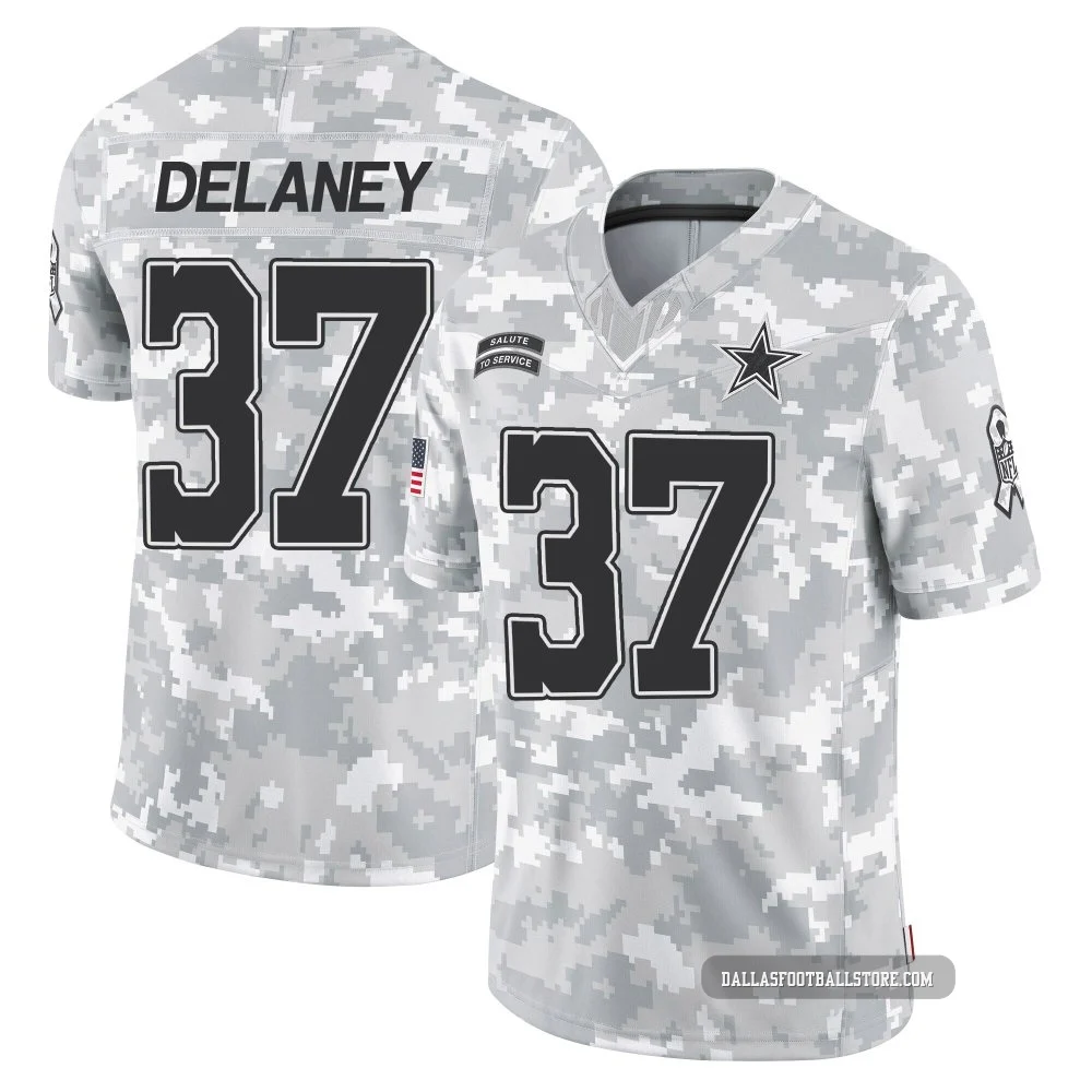 Dee Delaney Dallas Cowboys ＃37 Limited Men's Arctic Camo 2024 Salute to Service Jersey