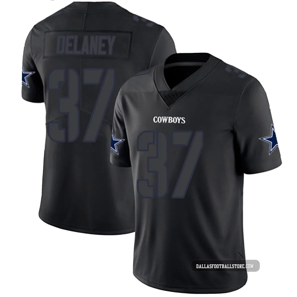 Dee Delaney Dallas Cowboys ＃37 Limited Men's Black Impact Jersey