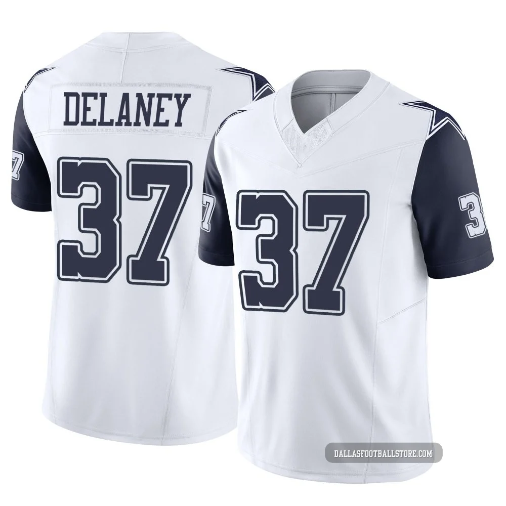 Dee Delaney Dallas Cowboys ＃37 Limited Youth White 2nd Alternate Vapor F.U.S.E. Jersey