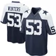 Dee Winters Dallas Cowboys ＃53 Game Men's Navy Blue Throwback Jersey