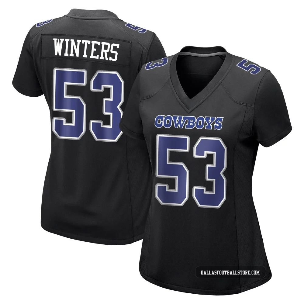 Dee Winters Dallas Cowboys ＃53 Game Women's Black Carbon Fashion Jersey