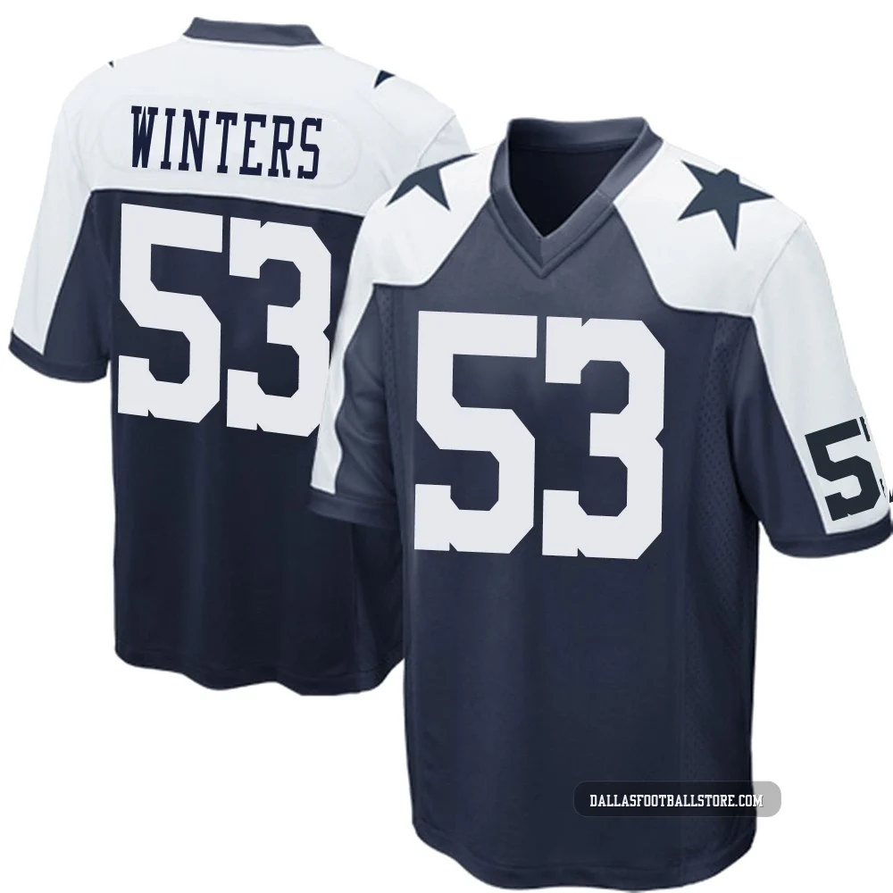Dee Winters Dallas Cowboys ＃53 Game Youth Navy Blue Throwback Jersey