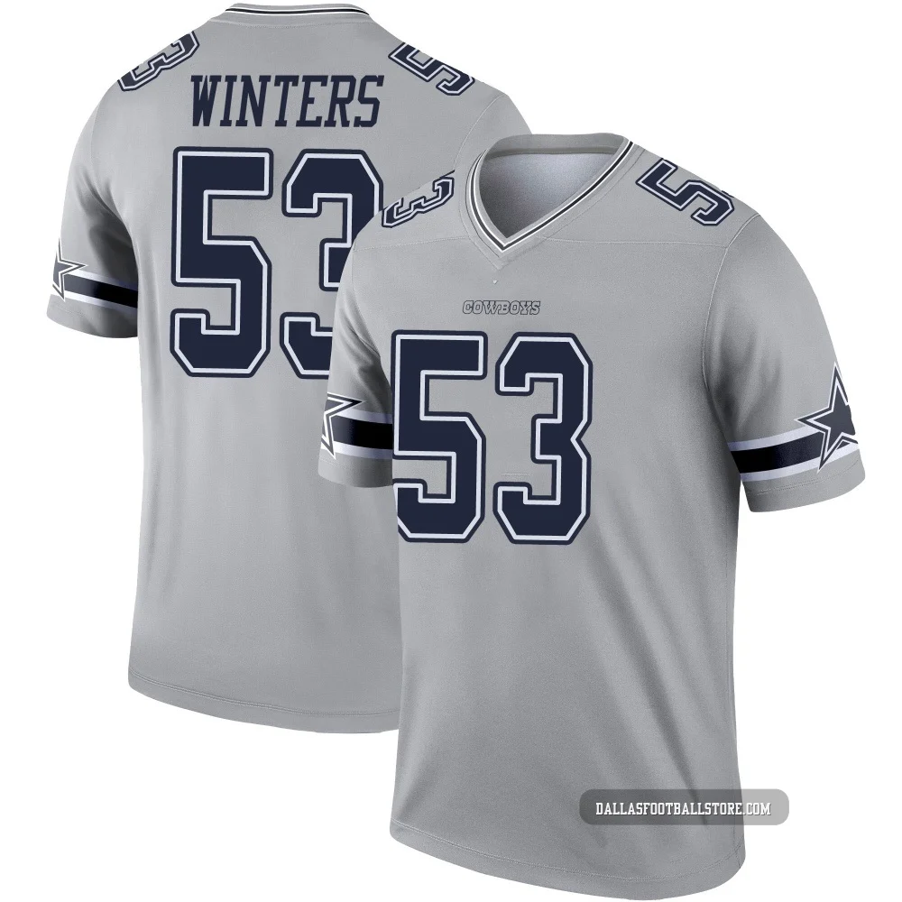 Dee Winters Dallas Cowboys ＃53 Legend Youth Gray Inverted Jersey