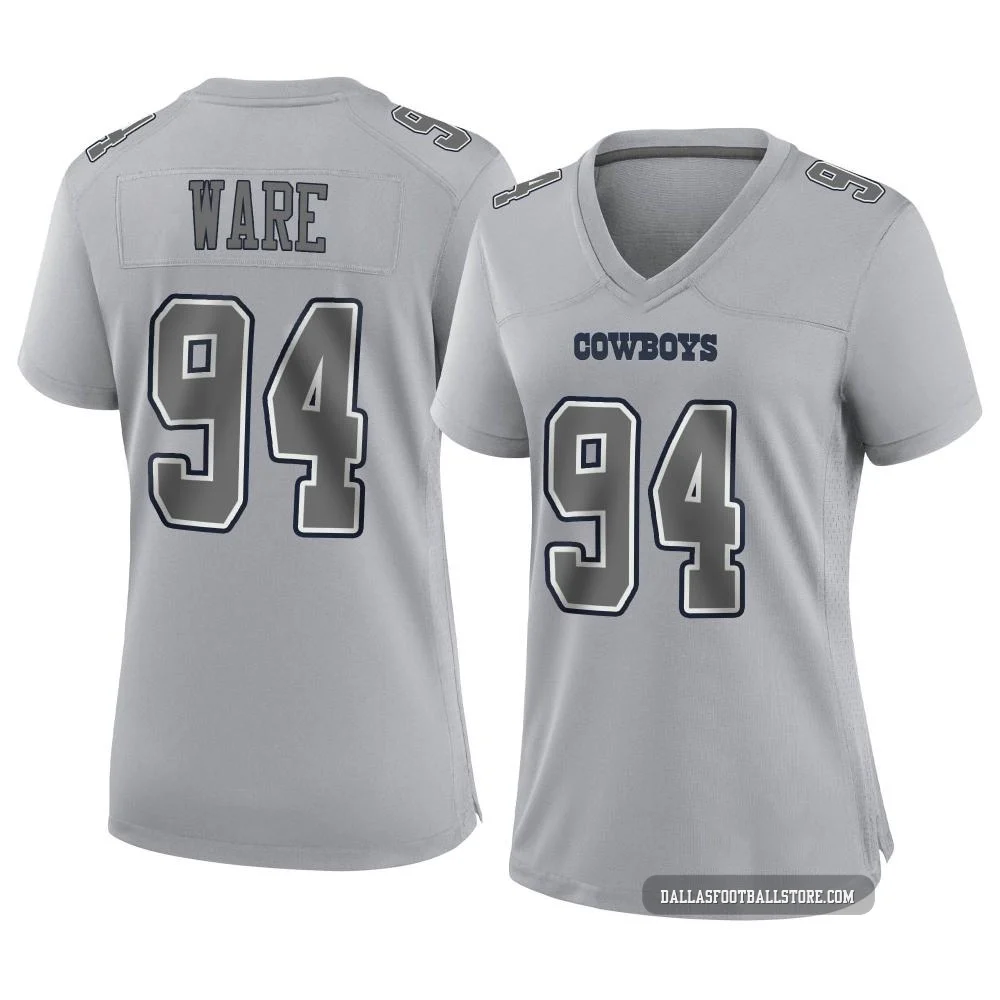 DeMarcus Ware Dallas Cowboys ＃94 Game Women's Gray Atmosphere Fashion Jersey