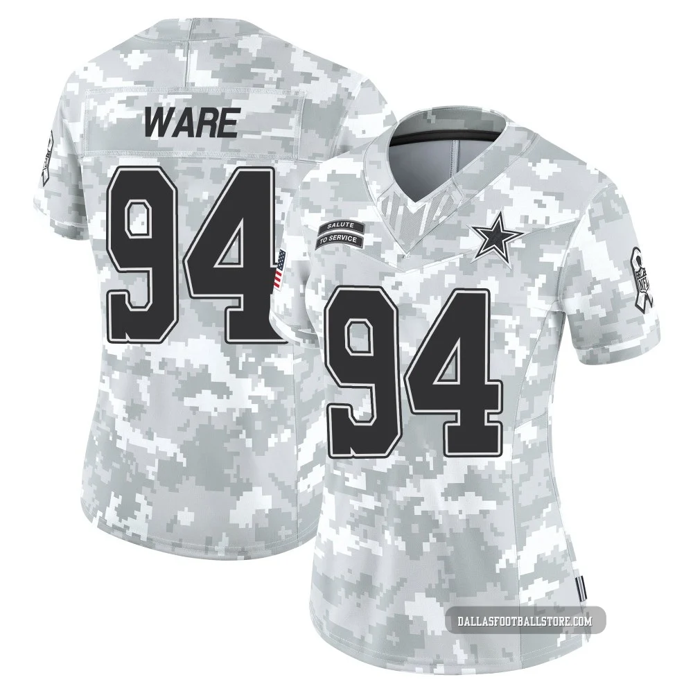DeMarcus Ware Dallas Cowboys ＃94 Limited Women's Arctic Camo 2024 Salute to Service Jersey