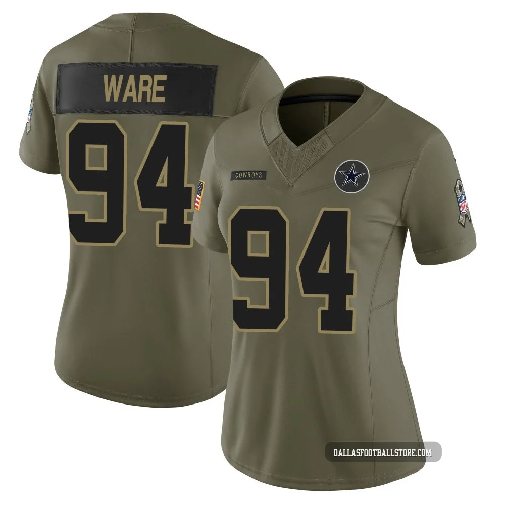 DeMarcus Ware Dallas Cowboys ＃94 Limited Women's Olive 2025 Salute to Service Jersey