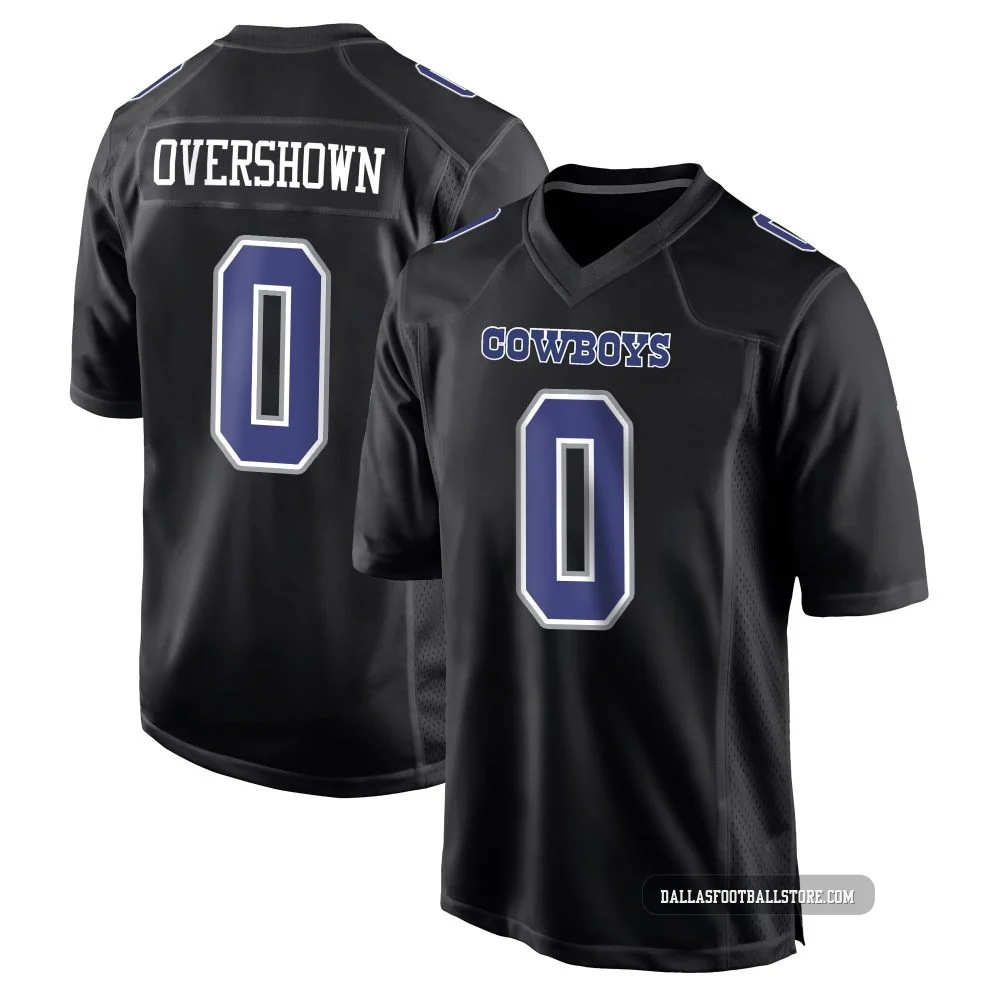 DeMarvion Overshown Dallas Cowboys ＃0 Game Men's Black Carbon Fashion Jersey