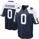 DeMarvion Overshown Dallas Cowboys ＃0 Game Men's Navy Blue Throwback Jersey