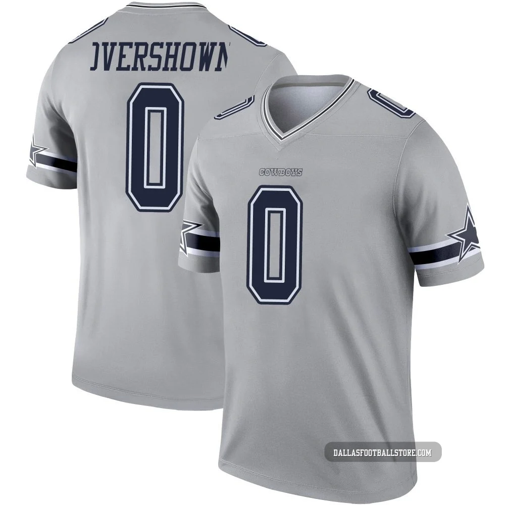 DeMarvion Overshown Dallas Cowboys ＃0 Legend Men's Gray Inverted Jersey