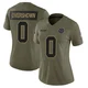 DeMarvion Overshown Dallas Cowboys ＃0 Limited Women's Olive 2025 Salute to Service Jersey