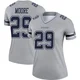 Devin Moore Dallas Cowboys ＃29 Legend Women's Gray Inverted Jersey