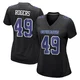 DJ Rogers Dallas Cowboys ＃49 Game Women's Black Carbon Fashion Jersey