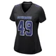 DJ Rogers Dallas Cowboys ＃49 Game Women's Black Carbon Fashion Jersey