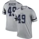 DJ Rogers Dallas Cowboys ＃49 Legend Men's Gray Inverted Jersey