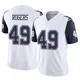 DJ Rogers Dallas Cowboys ＃49 Limited Men's White 2nd Alternate Vapor F.U.S.E. Jersey