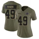 DJ Rogers Dallas Cowboys ＃49 Limited Women's Olive 2025 Salute to Service Jersey