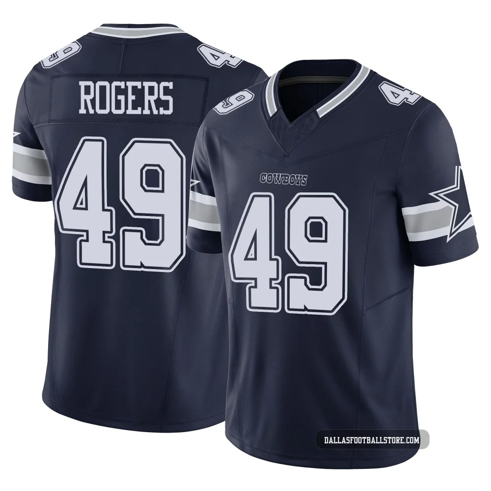 DJ Rogers Dallas Cowboys ＃49 Limited Youth Navy Vapor F.U.S.E. Jersey