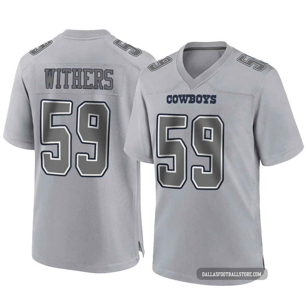 D.J. Withers Dallas Cowboys ＃59 Game Men's Gray Atmosphere Fashion Jersey