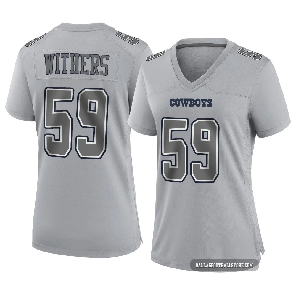 D.J. Withers Dallas Cowboys ＃59 Game Women's Gray Atmosphere Fashion Jersey
