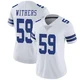 D.J. Withers Dallas Cowboys ＃59 Limited Women's White Vapor Untouchable Jersey