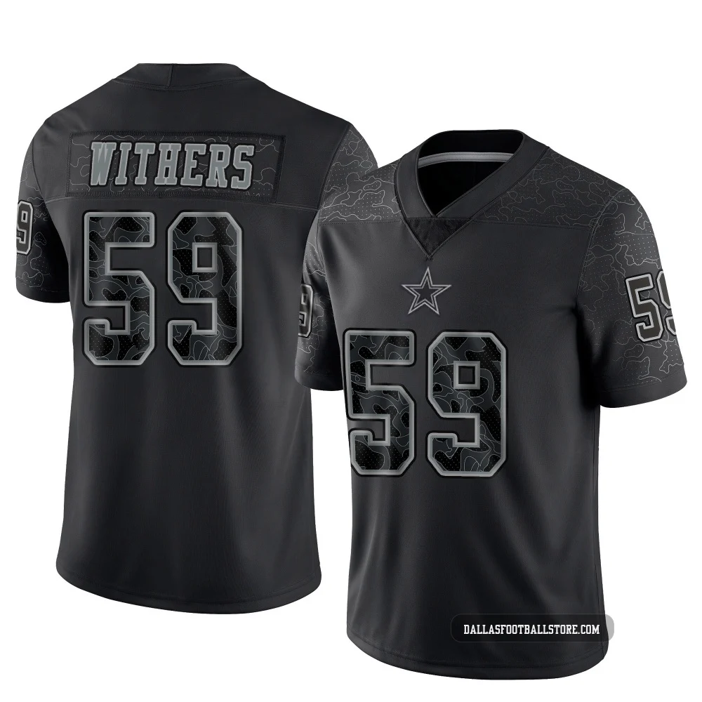 D.J. Withers Dallas Cowboys ＃59 Limited Youth Black Reflective Jersey