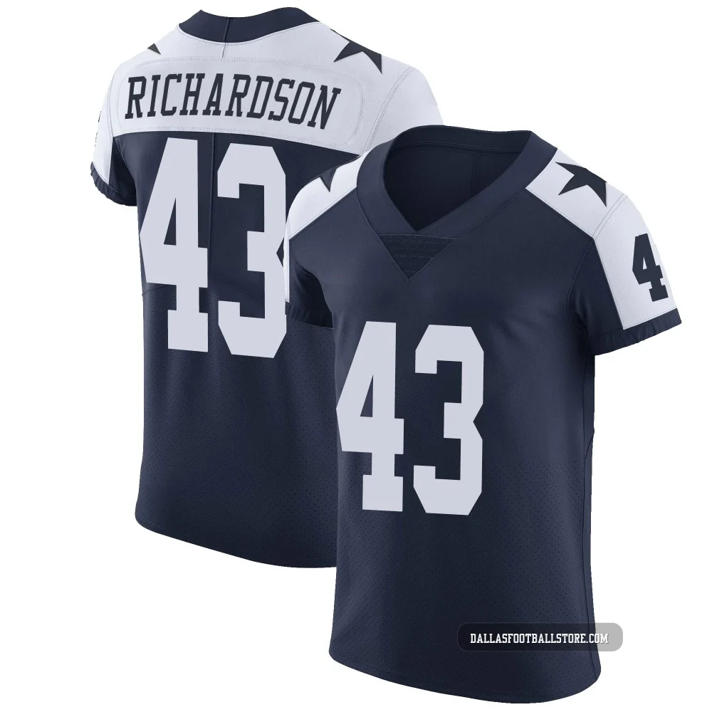 Dominic Richardson Dallas Cowboys ＃43 Elite Men's Navy Alternate Vapor Untouchable Jersey