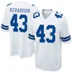 Dominic Richardson Dallas Cowboys ＃43 Game Men's White Jersey