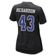 Dominic Richardson Dallas Cowboys ＃43 Game Women's Black Carbon Fashion Jersey