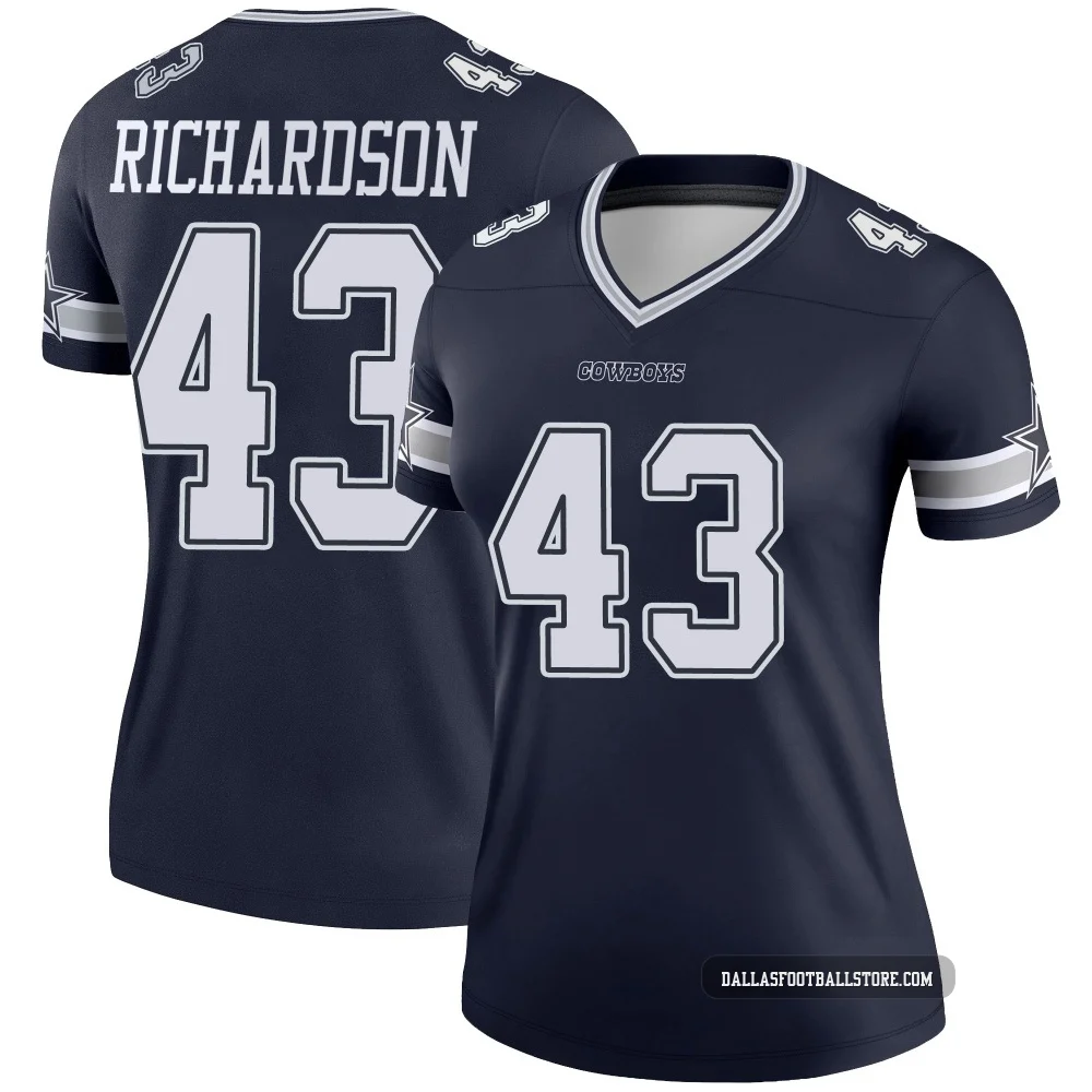 Dominic Richardson Dallas Cowboys ＃43 Legend Women's Navy Jersey