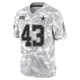 Dominic Richardson Dallas Cowboys ＃43 Limited Men's Arctic Camo 2024 Salute to Service Jersey