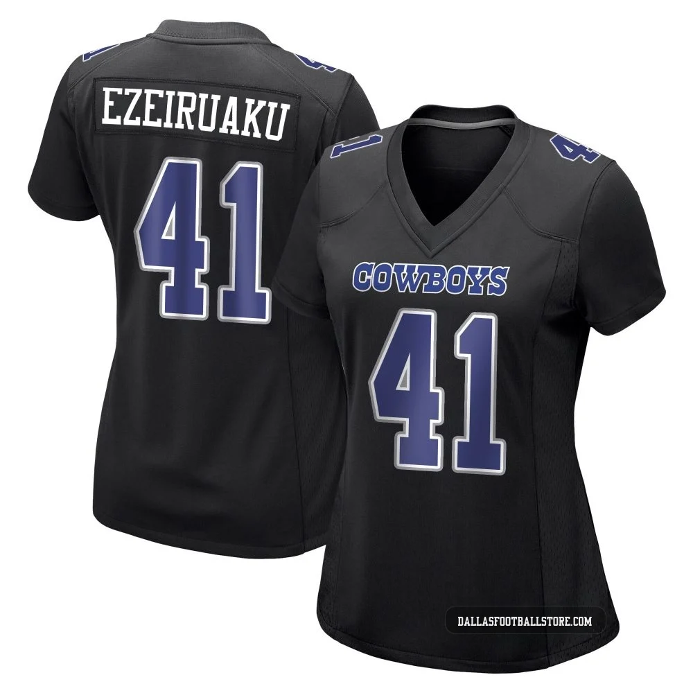 Donovan Ezeiruaku Dallas Cowboys ＃41 Game Women's Black Carbon Fashion Jersey