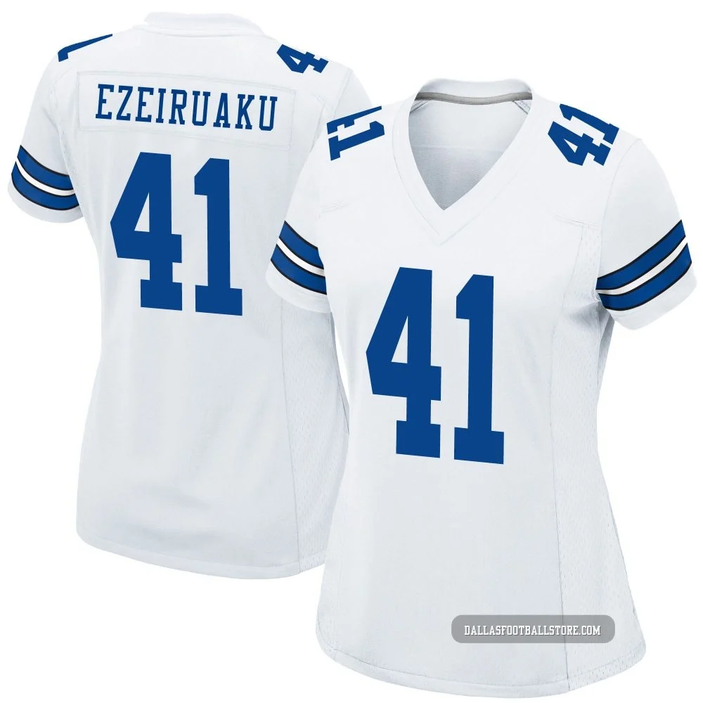 Donovan Ezeiruaku Dallas Cowboys ＃41 Game Women's White Jersey
