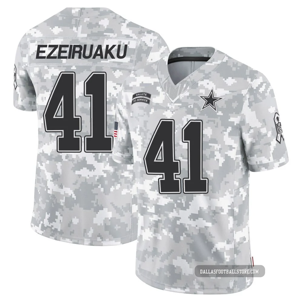 Donovan Ezeiruaku Dallas Cowboys ＃41 Limited Men's Arctic Camo 2024 Salute to Service Jersey