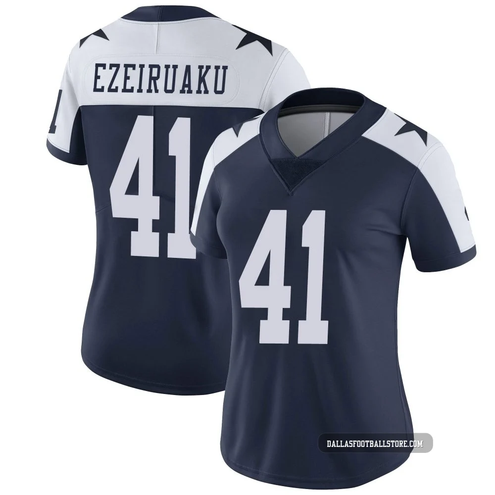 Donovan Ezeiruaku Dallas Cowboys ＃41 Limited Women's Navy Alternate Vapor Untouchable Jersey