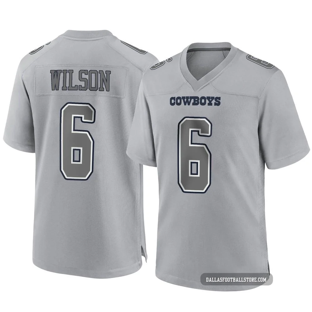 Donovan Wilson Dallas Cowboys ＃6 Game Men's Gray Atmosphere Fashion Jersey
