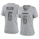 Donovan Wilson Dallas Cowboys ＃6 Game Women's Gray Atmosphere Fashion Jersey