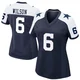 Donovan Wilson Dallas Cowboys ＃6 Game Women's Navy Alternate Jersey