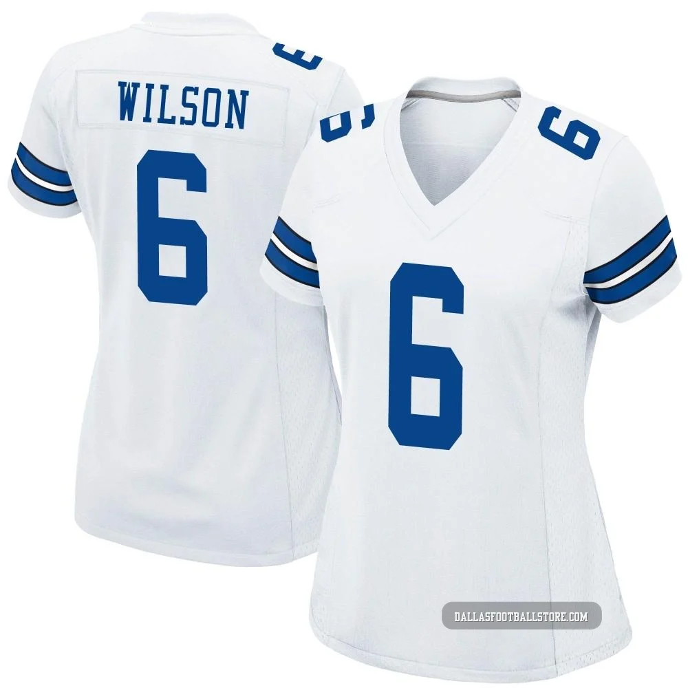 Donovan Wilson Dallas Cowboys ＃6 Game Women's White Jersey