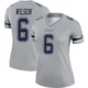 Donovan Wilson Dallas Cowboys ＃6 Legend Women's Gray Inverted Jersey