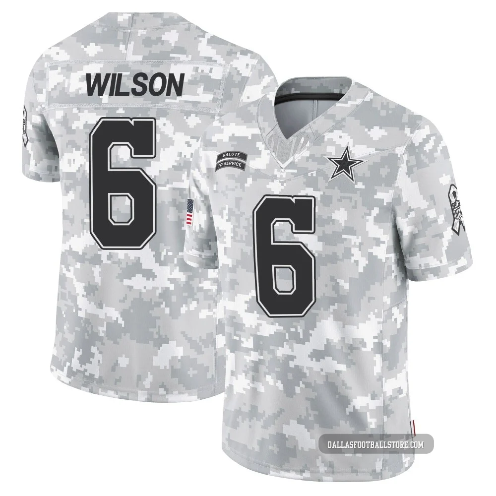 Donovan Wilson Dallas Cowboys ＃6 Limited Men's Arctic Camo 2024 Salute to Service Jersey