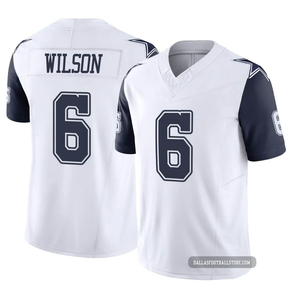 Donovan Wilson Dallas Cowboys ＃6 Limited Men's White 2nd Alternate Vapor F.U.S.E. Jersey