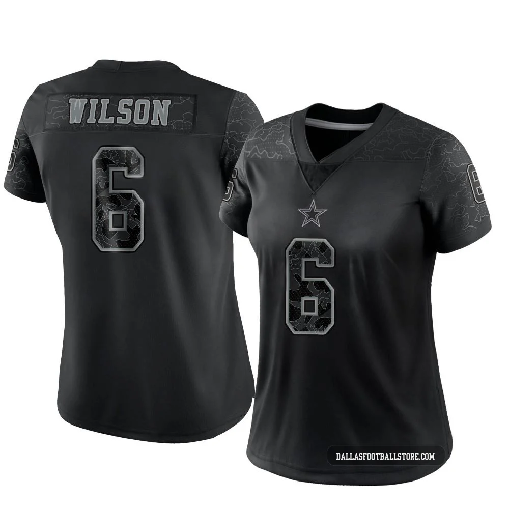 Donovan Wilson Dallas Cowboys ＃6 Limited Women's Black Reflective Jersey