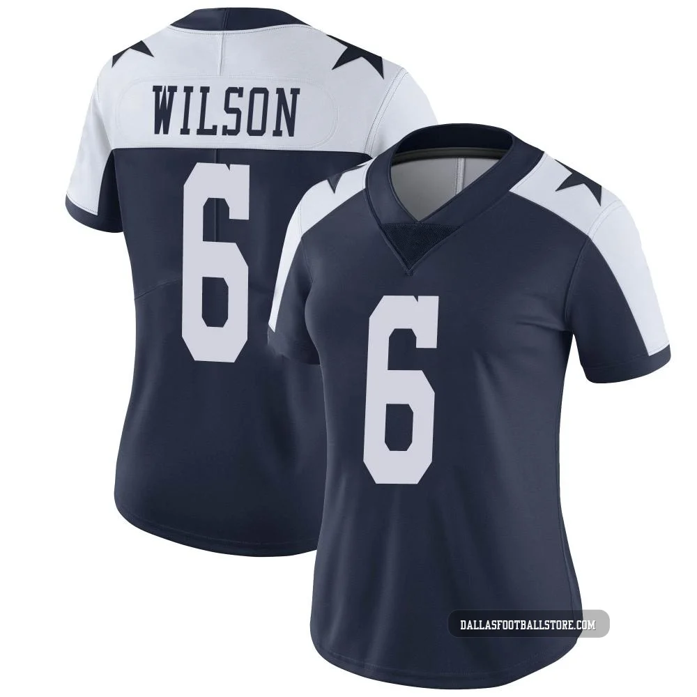 Donovan Wilson Dallas Cowboys ＃6 Limited Women's Navy Alternate Vapor Untouchable Jersey