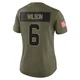 Donovan Wilson Dallas Cowboys ＃6 Limited Women's Olive 2025 Salute to Service Jersey