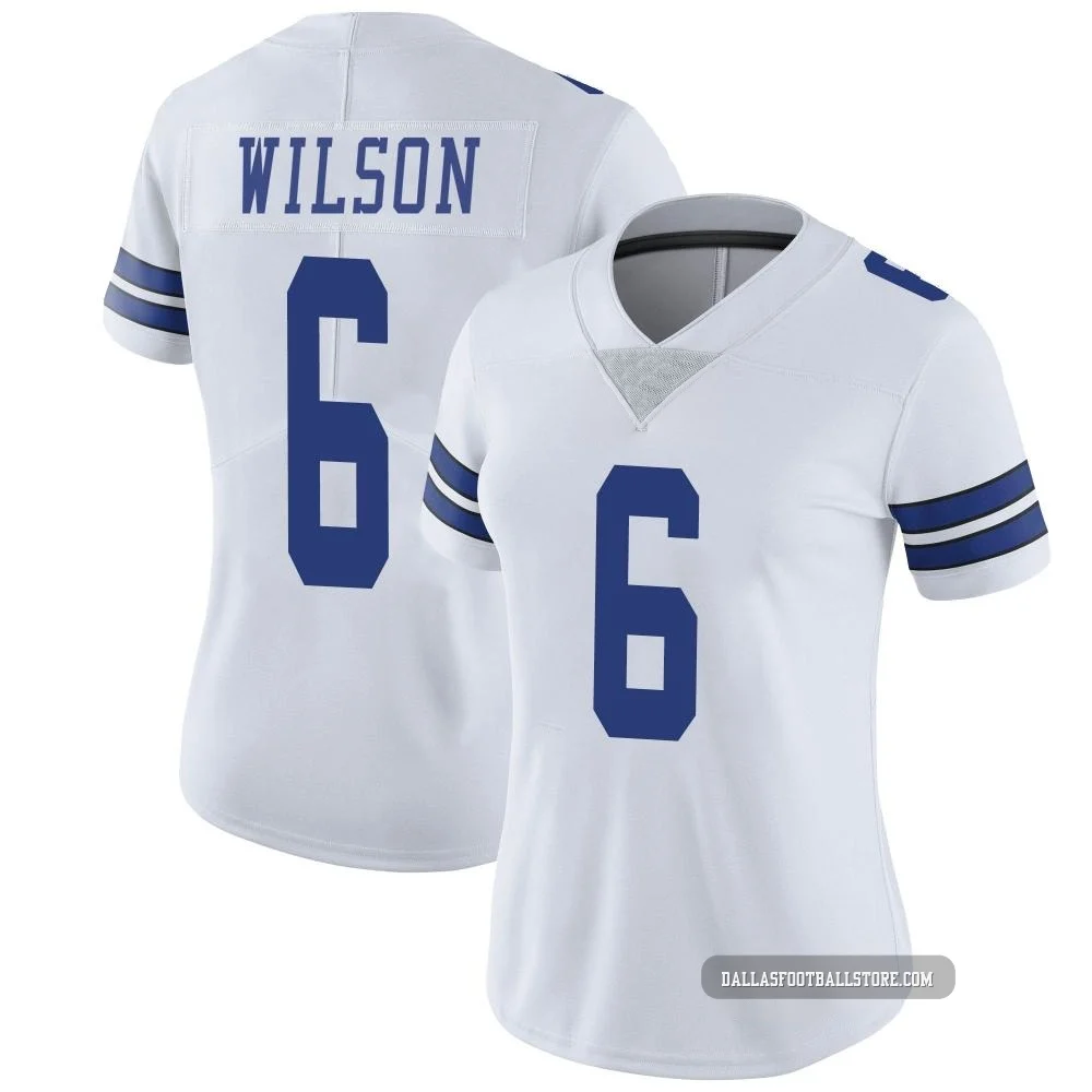 Donovan Wilson Dallas Cowboys ＃6 Limited Women's White Vapor Untouchable Jersey