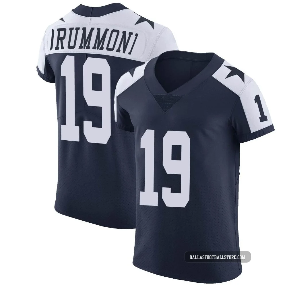 Dontario Drummond Dallas Cowboys ＃19 Elite Men's Navy Alternate Vapor Untouchable Jersey